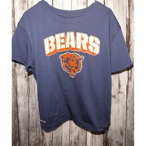 NFL Dri Tek Navy Chicago Bears Short Sleeve Shirt Youth Size 7